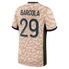 Maglia ufficiale Paris Saint Germain Bradley Barcola 29 4th Jordan 2023-24 per Uomo